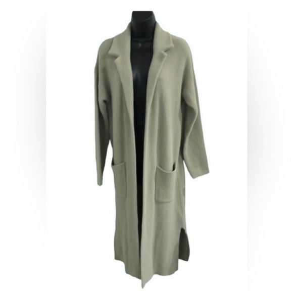 Jessica Simpson super soft & cozy light green sage long cardigan‎ duster size M - Picture 2 of 9
